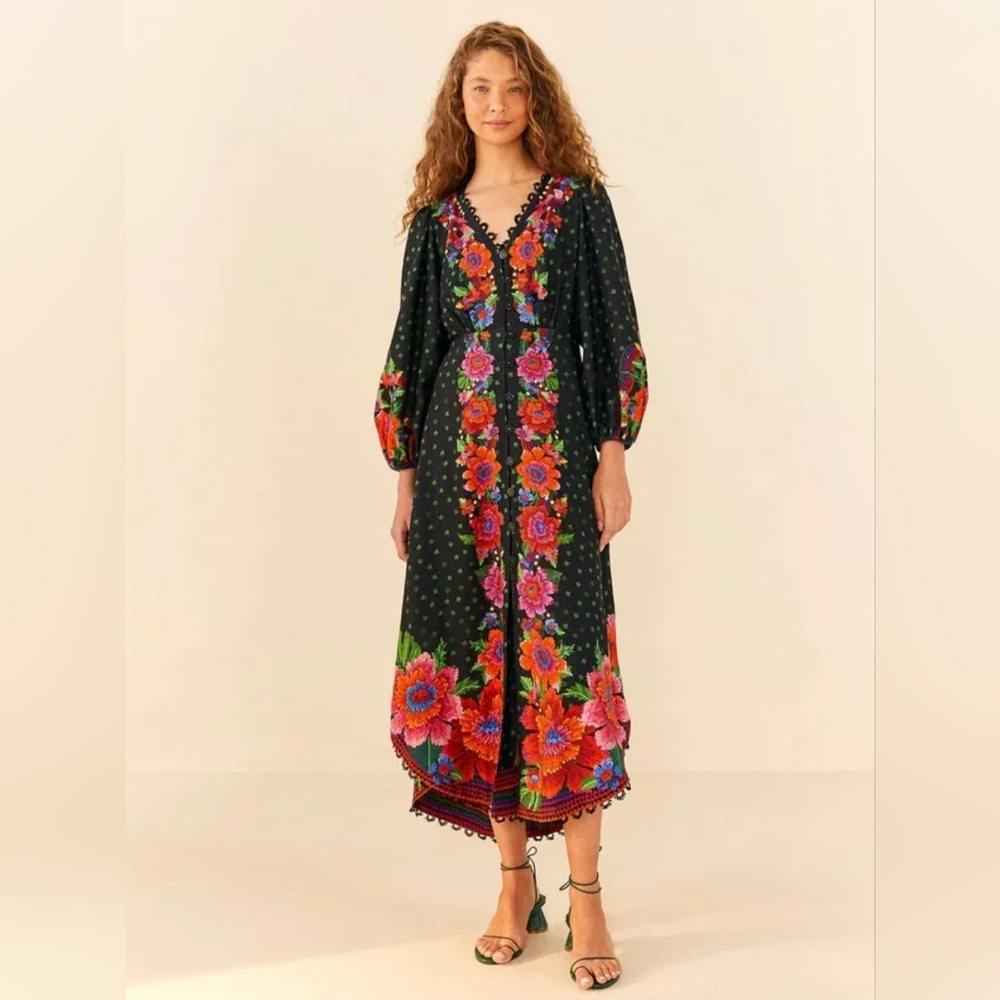 Farm Rio Black blooming garden dress - Picture 13 of 13